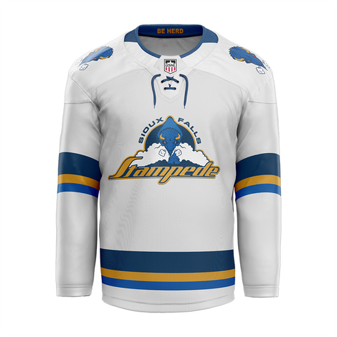 SF Stampede White Authentic Game Jersey