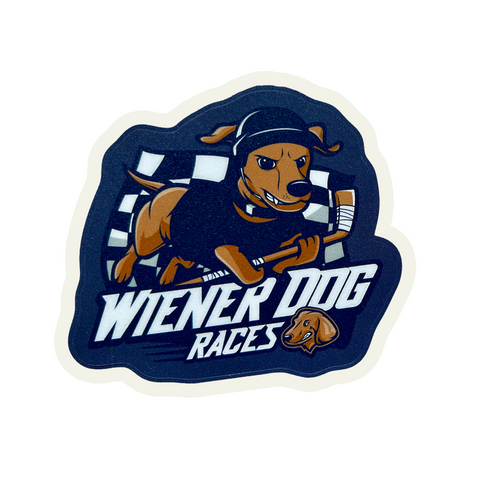 World Famous Wiener Dog Races 4in Sticker